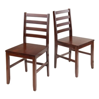 3pc Taylor Drop Leaf Dining Set With Ladder Back Chairs Walnut - Winsome - Image 8