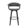 30" Julyssa Swivel Faux Leather Wood Counter Height Barstool - Armen Living