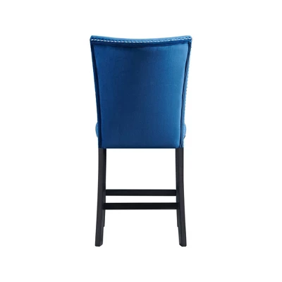Set Of 2 Celine Velvet Counter Height Barstools - Picket House Furnishings - Image 4