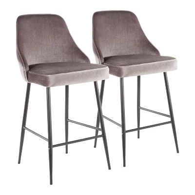 Set Of 2 Marcel Contemporary Counter Height Barstools - LumiSource - Image 11