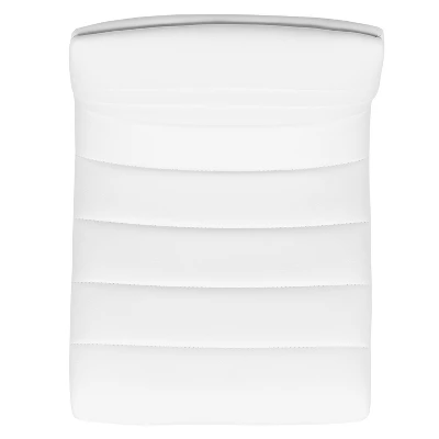 Emma And Oliver Modern Vinyl Adjustable Height Barstool With Horizontal Stitch Back, Set Of 2 - Image 7