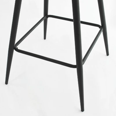 26" Bingo Black Leg With Upholstered Counter Height Stool (Set Of 2 ) -Maison Boucle - Image 7