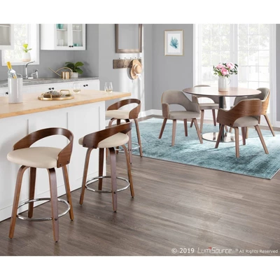 Set Of 2 Grotto Upholstered Counter Height Barstools - Lumisource - Image 9