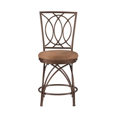 24.5" Dana Big & Tall Metal Crossed Legs Counter Height Barstool Bronze - Powell Company - Image 2