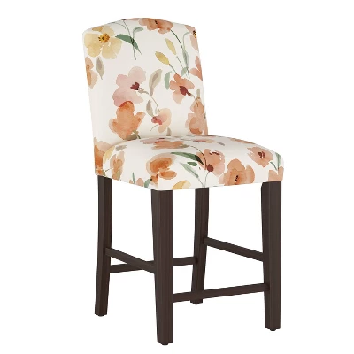 Alex Camel Back Counter Height Barstool With Botanical Print - Skyline Furniture - Image 6