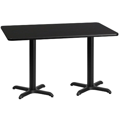 Emma And Oliver 30"x60" Rectangular Laminate Table With 22"x22" Table Height Bases - Image 4