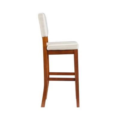 Milano Padded Barstool Upholstered Seat & Back - Linon - Image 3