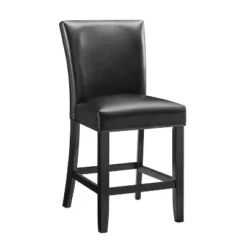 26" Set Of 2 Carrara Counter Height Barstools Black - Steve Silver