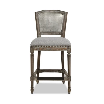 Jennifer Taylor Home Triomphe Rattan Wicker High Back Armless Counter Bar Stool - Image 5