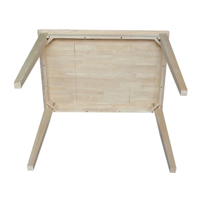 30" X 42" Solid Wood Counter Height Table Unfinished - International Concepts - Image 3
