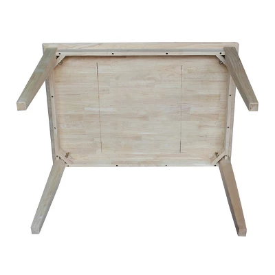 30" X 42" Solid Wood Dining Table Unfinished - International Concepts - Image 3