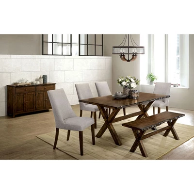 Kelley Rectangular Wood Dining Table Walnut - HOMES: Inside + Out - Image 4