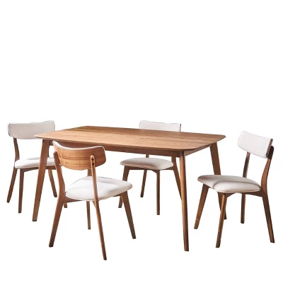 5pc Alma Mid Century Wood Dining Set - Christopher Knight Home - Image 5