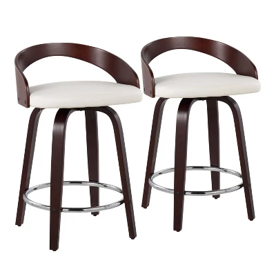Set Of 2 Grotto Upholstered Counter Height Barstools - Lumisource - Image 18