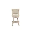 24" Melrose Swivel Counter Height Barstool Wire Brush Ivory - Boraam