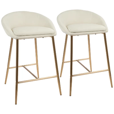 Set Of 2 26" Matisse Glam Counter Height Barstools - LumiSource - Image 9