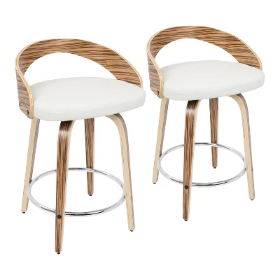 Set Of 2 Grotto Upholstered Counter Height Barstools - Lumisource - Image 19
