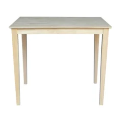 30" X 42" Solid Wood Counter Height Table Unfinished - International Concepts