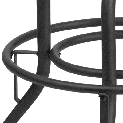 Flash Furniture 24'' Counter Height Stool With Swivel Lift Black LeatherSoft Seat - Image 4