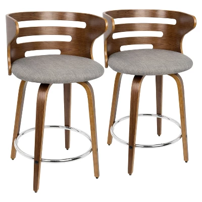 Set Of 2 Cosini Upholstered Counter Height Barstools - Lumisource - Image 14