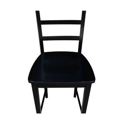 Set Of 3 30" Square Counter Height Table With 2 Madrid Dining Sets Black - International Concepts - Image 6