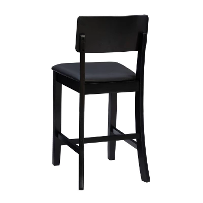 Torino Contemporary 24" Counter Height Barstool Hardwood/Black - Linon - Image 4