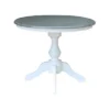 36" Round Top Dining Table White/Heather Gray - International Concepts