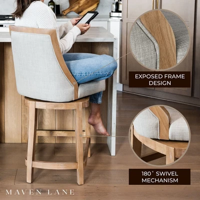 Maven Lane Vienna Swivel Kitchen Counter Stool