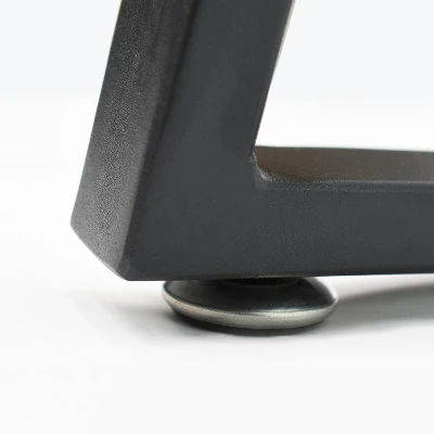 Mona+Spoon 5 Piece Black Rectangular Clear Tempered Transparent Glass Table With 4 Upholstered Side Chairs-Maison Boucle - Image 5