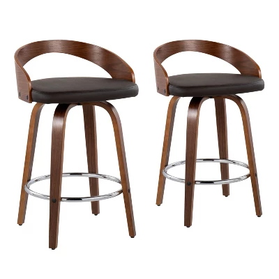 Set Of 2 Grotto Upholstered Counter Height Barstools - Lumisource - Image 16