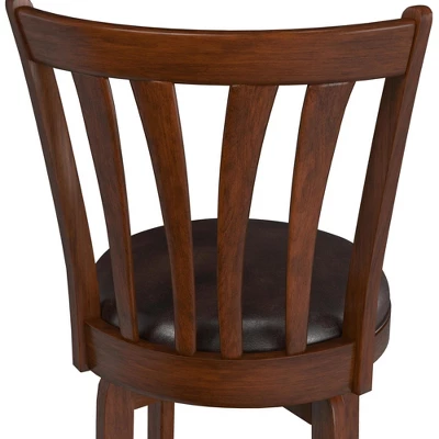 25.5" Savana Swivel Counter Height Barstool Cherry/Black - Hillsdale Furniture - Image 9