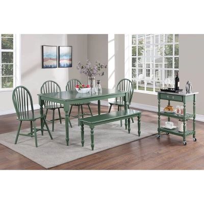 Rectangular Carolina Dining Table Equestrian Green - Boraam - Image 4