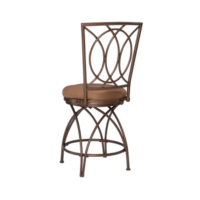 24.5" Dana Big & Tall Metal Crossed Legs Counter Height Barstool Bronze - Powell Company - Image 4