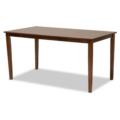 6pc Lanier Dining Set Gray/Walnut/Brown - Baxton Studio - Image 3