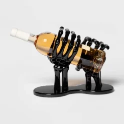 Black High Gloss Resin Halloween Wine Bottle Holder - Hyde & EEK! Boutique™