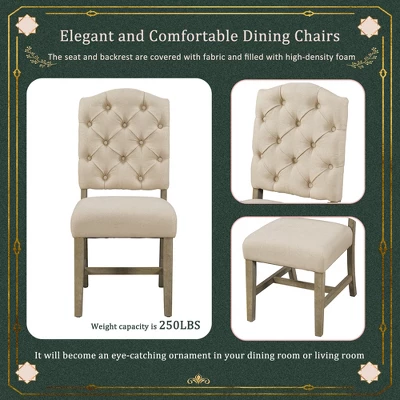 5 PCS Extendable Wood Dining Table Set With Round Table And 4 Upholstered Chairs-ModernLuxe - Image 5