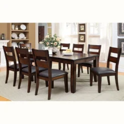 9pc Breighton Extendable Dining Table Set Dark Red - HOMES: Inside + Out