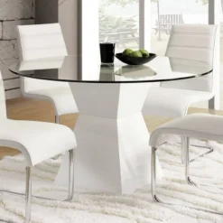 45" Grimsby Round Dining Table White - HOMES: Inside + Out