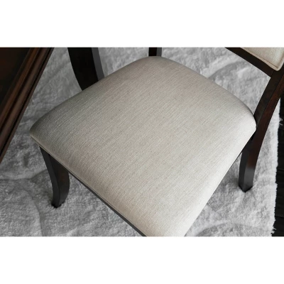 7pc Bristol Formal Wood Dining Set Brown - Abbyson Living - Image 9