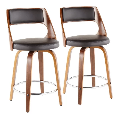Set Of 2 Cecina Upholstered Counter Height Barstools - Lumisource - Image 11