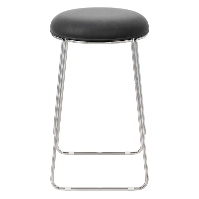 Southlake Backless Metal Counter Height Stool Chrome/Black Vinyl - Hillsdale Furniture - Image 3