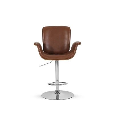 2pc Romer Mid Century Modern Bentwood Adjustable Swivel Counter Height Barstools - Christopher Knight Home - Image 2