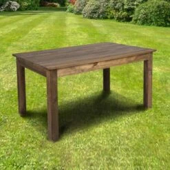 Emma And Oliver 60" X 38" Rectangular Antique Rustic Solid Pine Farm Dining Table