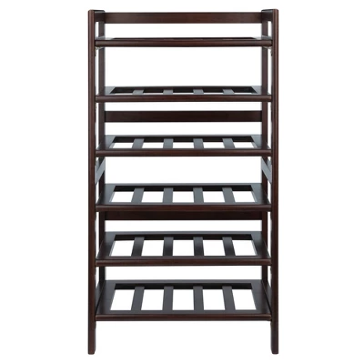 Silvi 30 Bottles Wine Rack Wood/Toasted Walnut - Winsome