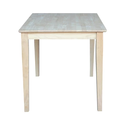 30" X 42" Solid Wood Dining Table Unfinished - International Concepts - Image 2