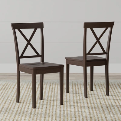 Glenwillow Home 42" Round Double Drop-Leaf Dining Table + X-Back Dining Chairs Dining Set - Image 2