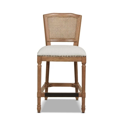 Jennifer Taylor Home Triomphe Rattan Wicker High Back Armless Counter Bar Stool - Image 6