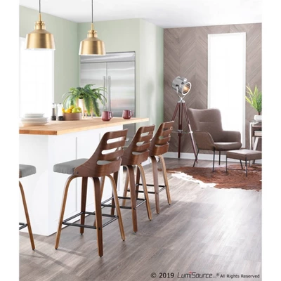 Set Of 2 Trevi Upholstered Counter Height Barstools - Lumisource - Image 8