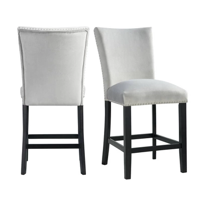 Set Of 2 Celine Velvet Counter Height Barstools - Picket House Furnishings - Image 15