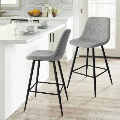 26" Bingo Black Leg With Upholstered Counter Height Stool (Set Of 2 ) -Maison Boucle - Image 11